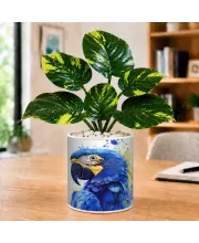 Artificial Tree Ceramic Photo Pot With White Stones 3x4 Inch (F166830)