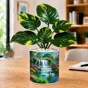 Artificial Tree Ceramic Photo Pot With White Stones 3x4 Inch (F166835) Artificial Tree Ceramic Photo Pot With White Stones 3x4 Inch (F166835)