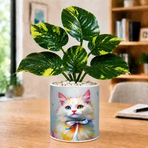 Artificial Tree Ceramic Photo Pot With White Stones 3x4 Inch (F166840) Artificial Tree Ceramic Photo Pot With White Stones 3x4 Inch (F166840)