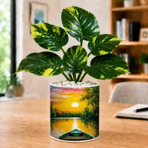 Artificial Tree Ceramic Photo Pot With White Stones 3x4 Inch (F166842) Artificial Tree Ceramic Photo Pot With White Stones 3x4 Inch (F166842)