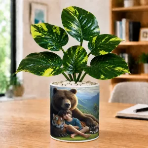 Artificial Tree Ceramic Photo Pot With White Stones 3x4 Inch (F166843) Artificial Tree Ceramic Photo Pot With White Stones 3x4 Inch (F166843)