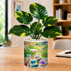 Artificial Tree Ceramic Photo Pot With White Stones 3x4 Inch (F166844) Artificial Tree Ceramic Photo Pot With White Stones 3x4 Inch (F166844)