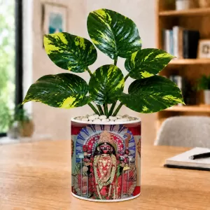 Artificial Tree Ceramic Photo Pot With White Stones 3x4 Inch (F166845) Artificial Tree Ceramic Photo Pot With White Stones 3x4 Inch (F166845)