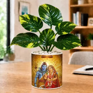 Artificial Tree Ceramic Photo Pot With White Stones 3x4 Inch (F166846) Artificial Tree Ceramic Photo Pot With White Stones 3x4 Inch (F166846)