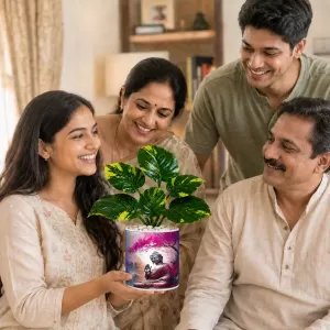 Artificial Tree Ceramic Photo Pot With White Stones 3x4 Inch (F164491) Artificial Tree Ceramic Photo Pot With White Stones 3x4 Inch (F164491)
