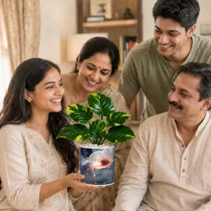 Artificial Tree Ceramic Photo Pot With White Stones 3x4 Inch (F165224) Artificial Tree Ceramic Photo Pot With White Stones 3x4 Inch (F165224)