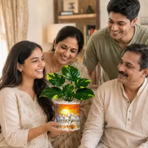 Artificial Tree Ceramic Photo Pot With White Stones 3x4 Inch (F165969) Artificial Tree Ceramic Photo Pot With White Stones 3x4 Inch (F165969)