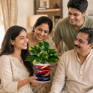 Artificial Tree Ceramic Photo Pot With White Stones 3x4 Inch (F166006) Artificial Tree Ceramic Photo Pot With White Stones 3x4 Inch (F166006)
