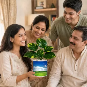 Artificial Tree Ceramic Photo Pot With White Stones 3x4 Inch (F166179) Artificial Tree Ceramic Photo Pot With White Stones 3x4 Inch (F166179)