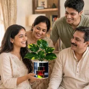 Artificial Tree Ceramic Photo Pot With White Stones 3x4 Inch (F166188) Artificial Tree Ceramic Photo Pot With White Stones 3x4 Inch (F166188)