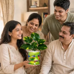 Artificial Tree Ceramic Photo Pot With White Stones 3x4 Inch (F166356) Artificial Tree Ceramic Photo Pot With White Stones 3x4 Inch (F166356)