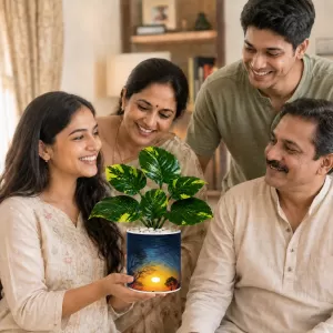Artificial Tree Ceramic Photo Pot With White Stones 3x4 Inch (F166399) Artificial Tree Ceramic Photo Pot With White Stones 3x4 Inch (F166399)