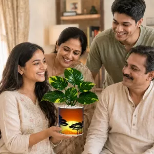 Artificial Tree Ceramic Photo Pot With White Stones 3x4 Inch (F166490) Artificial Tree Ceramic Photo Pot With White Stones 3x4 Inch (F166490)
