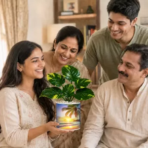 Artificial Tree Ceramic Photo Pot With White Stones 3x4 Inch (F166498) Artificial Tree Ceramic Photo Pot With White Stones 3x4 Inch (F166498)