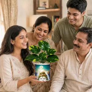 Artificial Tree Ceramic Photo Pot With White Stones 3x4 Inch (F166506) Artificial Tree Ceramic Photo Pot With White Stones 3x4 Inch (F166506)