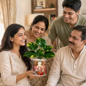 Artificial Tree Ceramic Photo Pot With White Stones 3x4 Inch (F166583) Artificial Tree Ceramic Photo Pot With White Stones 3x4 Inch (F166583)