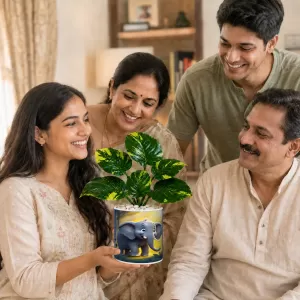 Artificial Tree Ceramic Photo Pot With White Stones 3x4 Inch (F166644) Artificial Tree Ceramic Photo Pot With White Stones 3x4 Inch (F166644)