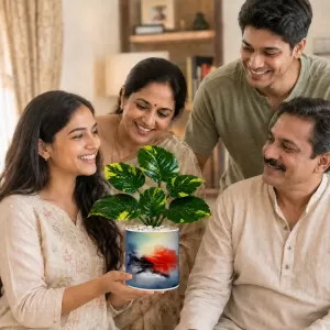 Artificial Tree Ceramic Photo Pot With White Stones 3x4 Inch (F166679) Artificial Tree Ceramic Photo Pot With White Stones 3x4 Inch (F166679)