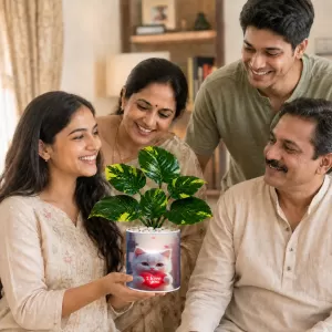 Artificial Tree Ceramic Photo Pot With White Stones 3x4 Inch (F166777) Artificial Tree Ceramic Photo Pot With White Stones 3x4 Inch (F166777)