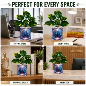 Artificial Tree Ceramic Photo Pot With White Stones 3x4 Inch (F164478) Artificial Tree Ceramic Photo Pot With White Stones 3x4 Inch (F164478)