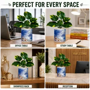Artificial Tree Ceramic Photo Pot With White Stones 3x4 Inch (F164570) Artificial Tree Ceramic Photo Pot With White Stones 3x4 Inch (F164570)