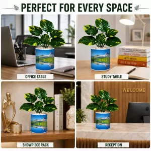 Artificial Tree Ceramic Photo Pot With White Stones 3x4 Inch (F164598) Artificial Tree Ceramic Photo Pot With White Stones 3x4 Inch (F164598)