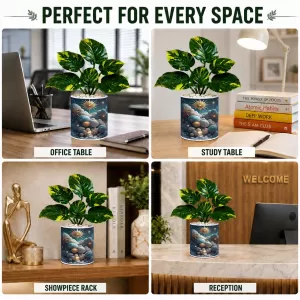 Artificial Tree Ceramic Photo Pot With White Stones 3x4 Inch (F164654) Artificial Tree Ceramic Photo Pot With White Stones 3x4 Inch (F164654)
