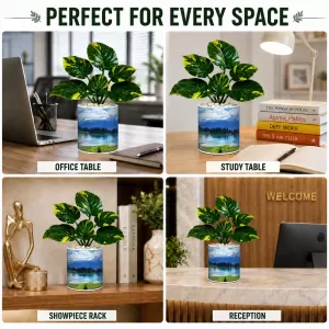 Artificial Tree Ceramic Photo Pot With White Stones 3x4 Inch (F164715) Artificial Tree Ceramic Photo Pot With White Stones 3x4 Inch (F164715)