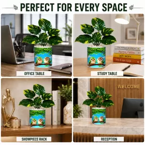 Artificial Tree Ceramic Photo Pot With White Stones 3x4 Inch (F164817) Artificial Tree Ceramic Photo Pot With White Stones 3x4 Inch (F164817)