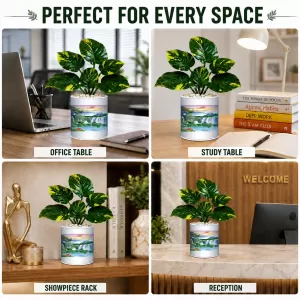 Artificial Tree Ceramic Photo Pot With White Stones 3x4 Inch (F164989) Artificial Tree Ceramic Photo Pot With White Stones 3x4 Inch (F164989)