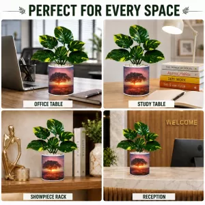 Artificial Tree Ceramic Photo Pot With White Stones 3x4 Inch (F165013) Artificial Tree Ceramic Photo Pot With White Stones 3x4 Inch (F165013)