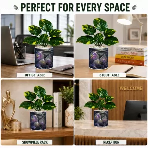 Artificial Tree Ceramic Photo Pot With White Stones 3x4 Inch (F165274) Artificial Tree Ceramic Photo Pot With White Stones 3x4 Inch (F165274)