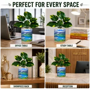 Artificial Tree Ceramic Photo Pot With White Stones 3x4 Inch (F165332) Artificial Tree Ceramic Photo Pot With White Stones 3x4 Inch (F165332)