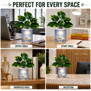 Artificial Tree Ceramic Photo Pot With White Stones 3x4 Inch (F165357) Artificial Tree Ceramic Photo Pot With White Stones 3x4 Inch (F165357)