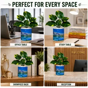Artificial Tree Ceramic Photo Pot With White Stones 3x4 Inch (F165384) Artificial Tree Ceramic Photo Pot With White Stones 3x4 Inch (F165384)