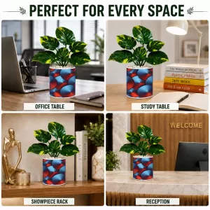 Artificial Tree Ceramic Photo Pot With White Stones 3x4 Inch (F165471) Artificial Tree Ceramic Photo Pot With White Stones 3x4 Inch (F165471)