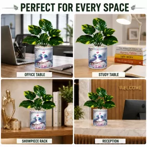 Artificial Tree Ceramic Photo Pot With White Stones 3x4 Inch (F165534) Artificial Tree Ceramic Photo Pot With White Stones 3x4 Inch (F165534)