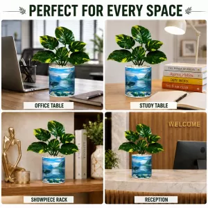 Artificial Tree Ceramic Photo Pot With White Stones 3x4 Inch (F165590) Artificial Tree Ceramic Photo Pot With White Stones 3x4 Inch (F165590)