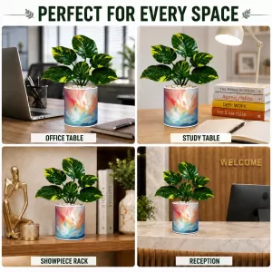 Artificial Tree Ceramic Photo Pot With White Stones 3x4 Inch (F165597) Artificial Tree Ceramic Photo Pot With White Stones 3x4 Inch (F165597)
