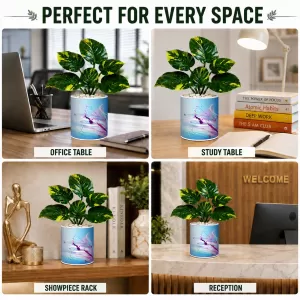 Artificial Tree Ceramic Photo Pot With White Stones 3x4 Inch (F165701) Artificial Tree Ceramic Photo Pot With White Stones 3x4 Inch (F165701)
