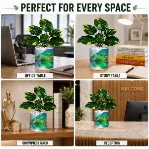 Artificial Tree Ceramic Photo Pot With White Stones 3x4 Inch (F165716) Artificial Tree Ceramic Photo Pot With White Stones 3x4 Inch (F165716)