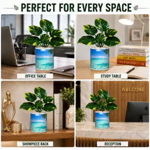 Artificial Tree Ceramic Photo Pot With White Stones 3x4 Inch (F165892) Artificial Tree Ceramic Photo Pot With White Stones 3x4 Inch (F165892)