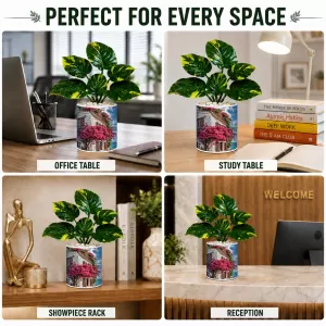 Artificial Tree Ceramic Photo Pot With White Stones 3x4 Inch (F165991) Artificial Tree Ceramic Photo Pot With White Stones 3x4 Inch (F165991)