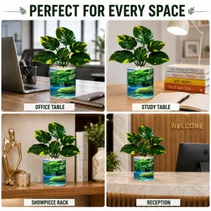 Artificial Tree Ceramic Photo Pot With White Stones 3x4 Inch (F166181) Artificial Tree Ceramic Photo Pot With White Stones 3x4 Inch (F166181)