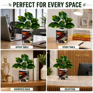 Artificial Tree Ceramic Photo Pot With White Stones 3x4 Inch (F166405) Artificial Tree Ceramic Photo Pot With White Stones 3x4 Inch (F166405)