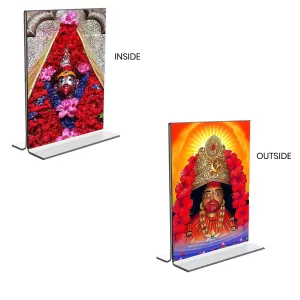 Car Desk/Table Top Tara Maa Acrylic T-Style Photo Stand - 2.5x3.5 Inches, Compact And Stylish Spiritual Display, Easily Change 2 Photos ( Pack Of 1 ) (F9234) Car Desk/Table Top Tara Maa Acrylic T-Style Photo Stand - 2.5x3.5 Inches, Compact And Stylish Spiritual Display, Easily Change 2 Photos ( Pack Of 1 ) (F9234)