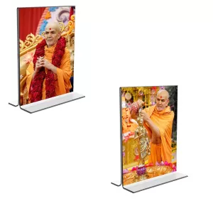 Car Desk/Table Top Swaminarayan Acrylic T-Style Photo Stand - 2.5x3.5 Inches, Compact And Stylish Spiritual Display, Easily Change 2 Photos ( Pack Of 1 ) (F9253) Car Desk/Table Top Swaminarayan Acrylic T-Style Photo Stand - 2.5x3.5 Inches, Compact And Stylish Spiritual Display, Easily Change 2 Photos ( Pack Of 1 ) (F9253)