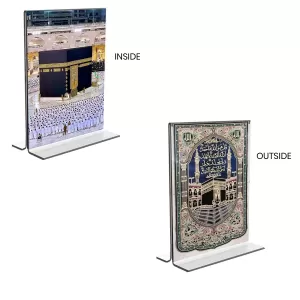 Car Desk/Table Top Islamic Allah & Mecca Madina Acrylic T-Style Photo Stand - 2.5x3.5 Inches, Compact And Stylish Spiritual Display, Easily Change 2 Photos ( Pack Of 1 ) (F9395) Car Desk/Table Top Islamic Allah & Mecca Madina Acrylic T-Style Photo Stand - 2.5x3.5 Inches, Compact And Stylish Spiritual Display, Easily Change 2 Photos ( Pack Of 1 ) (F9395)
