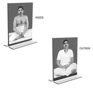 Car Desk/Table Top Sri Sri Thakur Anukul Chandra & Sri Baroda Acrylic T-Style Photo Stand - 2.5x3.5 Inches, Compact And Stylish Spiritual Display, Easily Change 2 Photos ( Pack Of 1 ) (F9405) Car Desk/Table Top Sri Sri Thakur Anukul Chandra & Sri Baroda Acrylic T-Style Photo Stand - 2.5x3.5 Inches, Compact And Stylish Spiritual Display, Easily Change 2 Photos ( Pack Of 1 ) (F9405)