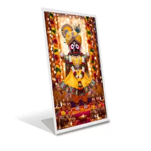 Car Desk/Table Top Jai  Jagannath Acrylic L-Style Photo Stand - 2.5x3.5 Inches, Compact And Stylish Spiritual Display (F6655)